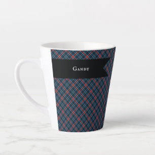 Taza De Café Latte Cuadro de las Tierras Altas del Clan Myrton Gandy