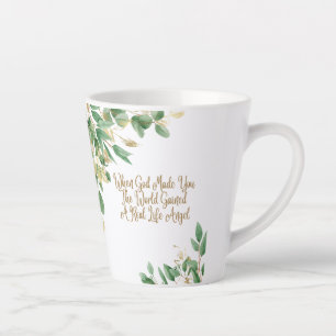 Taza De Café Latte Cuando Dios te hizo, el mundo ganó un verdadero án