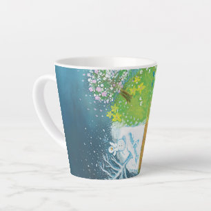 Taza De Café Latte Cuatro estaciones en la Tierra
