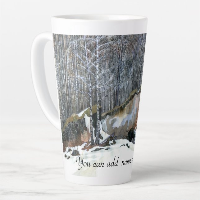 Taza De Café Latte Cuenca nevada (Ángulo izquierdo)