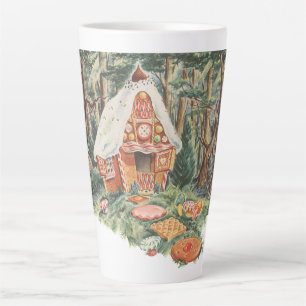 Taza De Café Latte Cuento de Hadas Vintage, Casa de Dulces de Hansel
