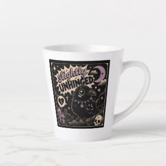 Taza De Café Latte Cuervo Ligeramente Desequilibrado