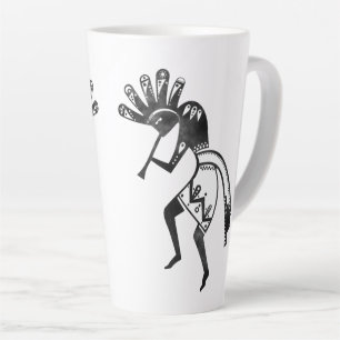 Taza De Café Latte Cultura de los nativos estadounidenses - Bailando