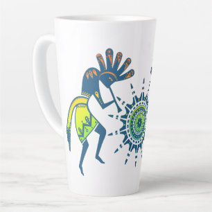 Taza De Café Latte Cultura de los nativos estadounidenses - Baile sol