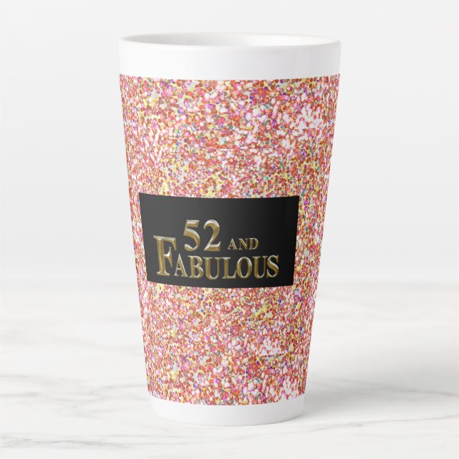 Taza De Café Latte Cumpleaños 52 (Anverso)