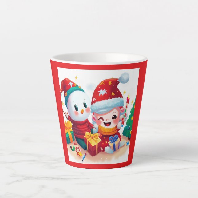 Taza De Café Latte Cumpleaños 5 de los navidades (Anverso)