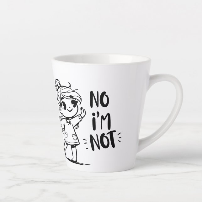 Taza De Café Latte ¿Cumpliendo 40 años? ¿Quién, yo? Mugre de la izqui (Derecha)