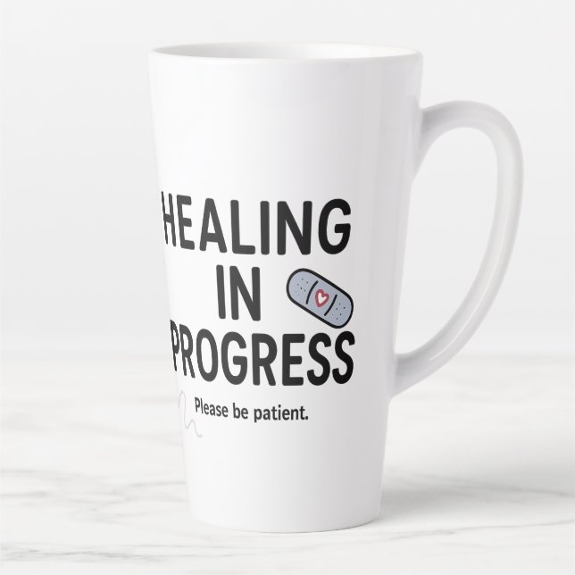Taza De Café Latte Curación en curso - Mug (Derecha)
