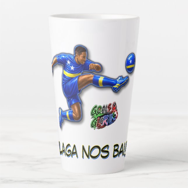 Taza De Café Latte Curazao Vamos (Anverso)