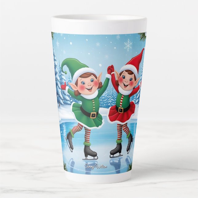 Taza De Café Latte Curiosa moda moderna Funny Feliz Navidad (Anverso)