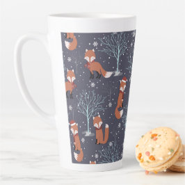 Taza De Café Latte Curte Winter Fox