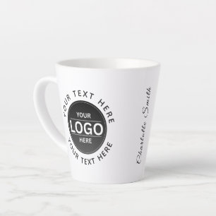 Taza De Café Latte Custom Business Brand Logo