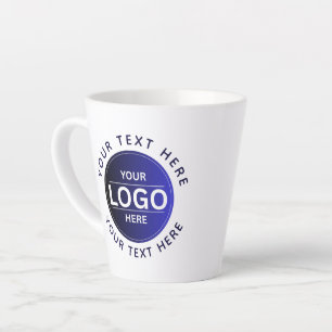 Taza De Café Latte Custom Business Brand Logo