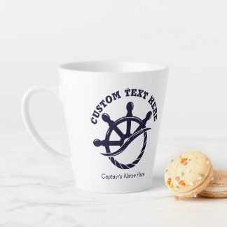 Taza De Café Latte Custom Captain Boat Nautical Gift