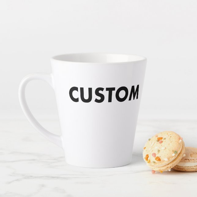 Taza De Café Latte Custom Latte Mug Blank Template - 12oz (In situ)