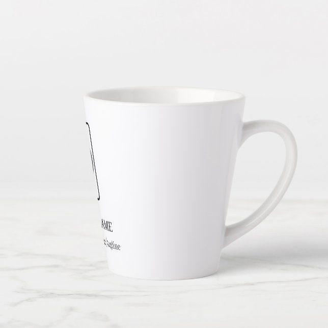 Taza De Café Latte Custom Logo Website Business Promo Latte mug (Derecha)