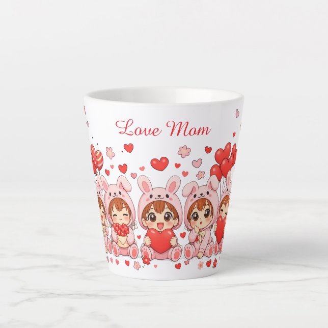 Taza De Café Latte  Custom Love Mug | Mother’s Day & Valentine Gift  (Anverso)