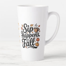Taza De Café Latte Custom name funny fall saying Mug