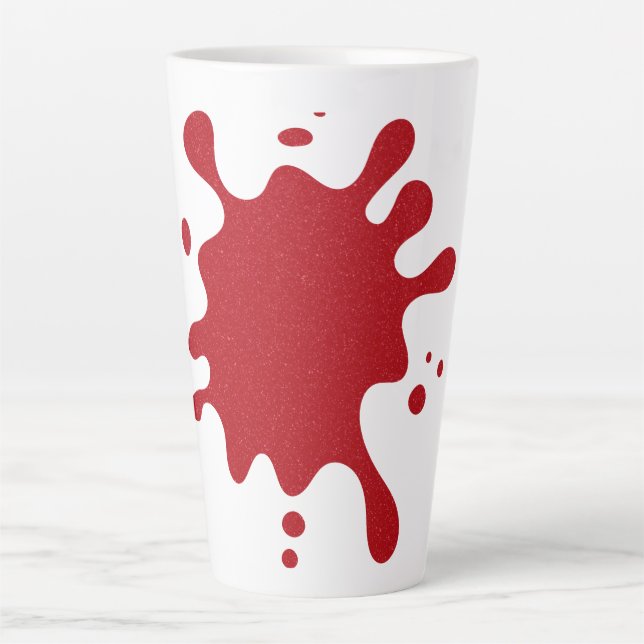 Taza De Café Latte Custom Splash Tomato Red Latte Mug (Anverso)