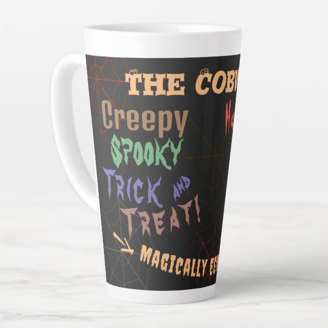 Taza De Café Latte Custom Spooky Halloween Magically Eerie Potions (Ángulo izquierdo)