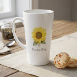 Taza De Café Latte Custom Sunflower Latte Mug  Sunflower Gifts<br><div class="desc">Custom Sunflower Latte Mug • Sunflower Gifts • Personalised Flower Gift • Gift for Her, Sister, Daughter • Birthday Gift • Floral Celebrate special moments with this beautiful custom sunflower latte mug. Perfect as a gift for her, sister, or daughter, it features vibrant sunflower designs that brighten any morning coffee...</div>