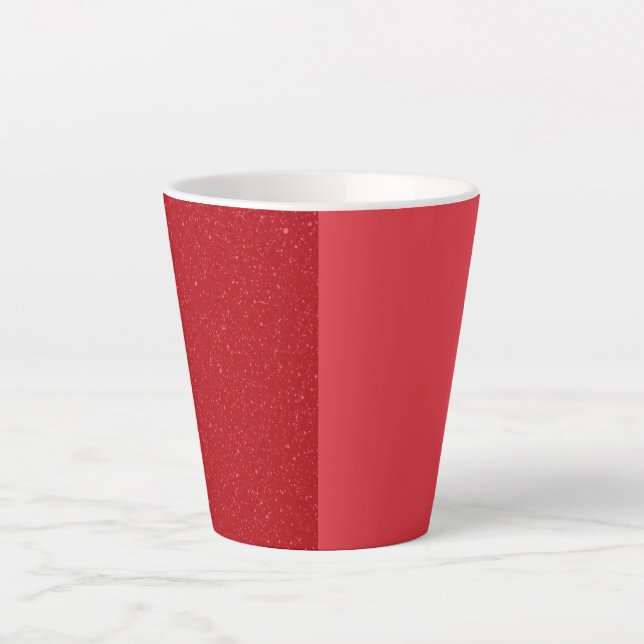 Taza De Café Latte Custom Tomato Red Split Latte Mug (Anverso)