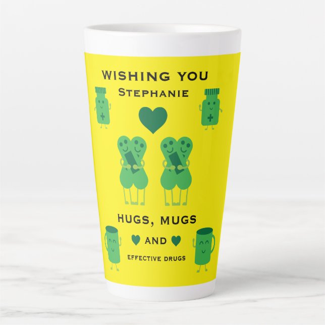 Taza De Café Latte Customizable Hospital Recovery (Anverso)