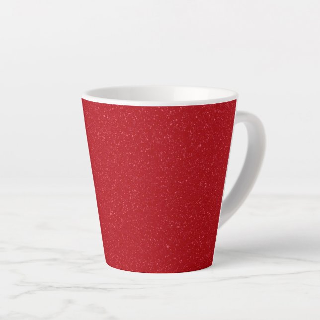 Taza De Café Latte Customizable Tomato Red Speckle Latte Mug (Ángulo derecho)