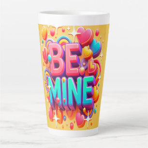 Taza De Café Latte Cute 3D Be mine Valentines day
