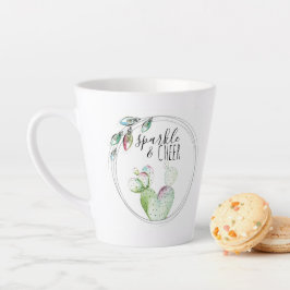 Taza De Café Latte Cute acuarela Cactus Mug Secret Santa Idea