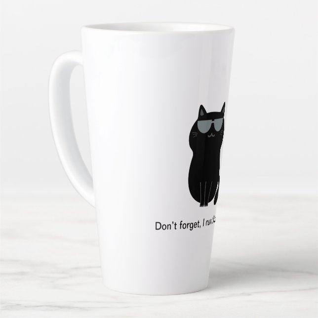 Taza De Café Latte Cute and Funny Cat (Ángulo izquierdo)