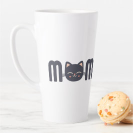 Taza De Café Latte Cute Cat MOM