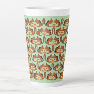 Taza De Café Latte Cute Chipmunks Fall Wedding Patterned