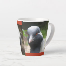 Taza De Café Latte Cute Crane Close Up Latte Mug