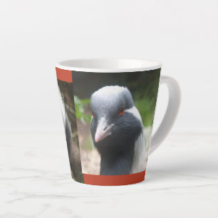 Taza De Café Latte Cute Crane Close Up Latte Mug