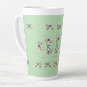 Taza De Café Latte Cute Dragona Caprichosa Mariposa Maureen Girard