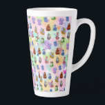 Taza De Café Latte Cute friends of Animals Mug<br><div class="desc">The Lucky Charms they are a group of very lucky and cute Friends of Animals a rabbit,  penguin,  capybara,  duck,  fox,  koala and elephant with beautiful and colorful patterns spreading luck as they go along the road of happy life journey.</div>