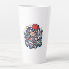 Taza De Café Latte Cute Kawaii Astronauta Marroquí Sticker de Té de M