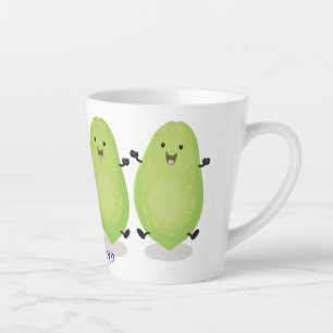 Taza De Café Latte Cute kawaii papaya paw personalizado ilustracion