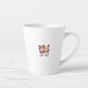 Taza De Café Latte Cute Kawaii Pika Pareja Camping Aventura