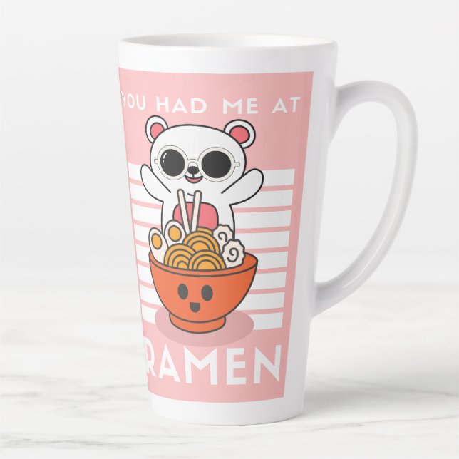 Taza De Café Latte Cute Kawaii Ramen (Derecha)