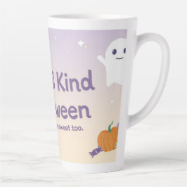 Taza De Café Latte 🧡 ✨ “Cute & Kind Halloween” Collection 🎃🌿