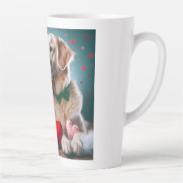 Taza De Café Latte Cute labrador couple valentine's day