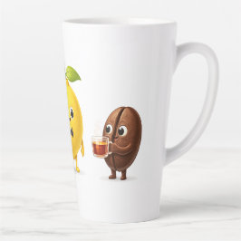 Taza De Café Latte Cute Lemon Tea Friends – 17oz Latte Mug