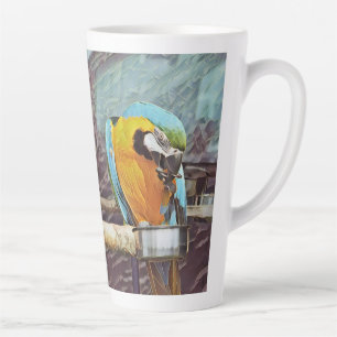 TAZA DE CAFÉ LATTE CUTE MACAW