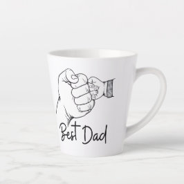 Taza De Café Latte Cute Modern Best Dad 