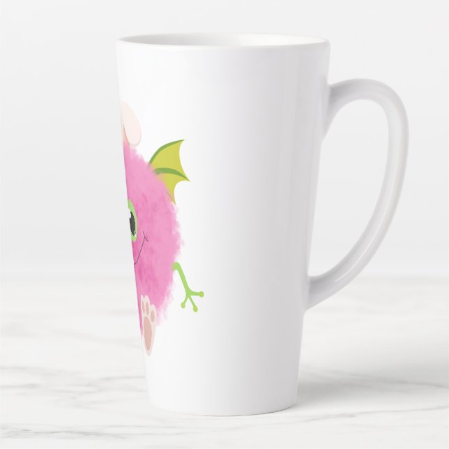 Taza De Café Latte Cute monstruo de conejo esponjoso (Derecha)