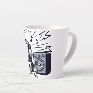 Taza De Café Latte Cute Music Lover – Fun Cartoon Coffee Mug 01