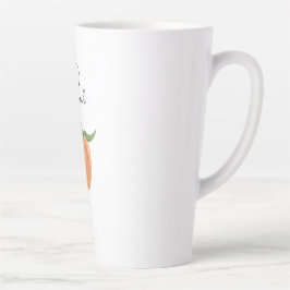 Taza De Café Latte Cute Painted Peach Fruit Illustration