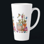 Taza De Café Latte Cute Pastel<br><div class="desc">All cute pastel coquette with a tea party setting,  tea cups,  pastries,  candle drum,  bird,  cat,  butterfly,  bee,  dragonfly,  cute things and etc</div>